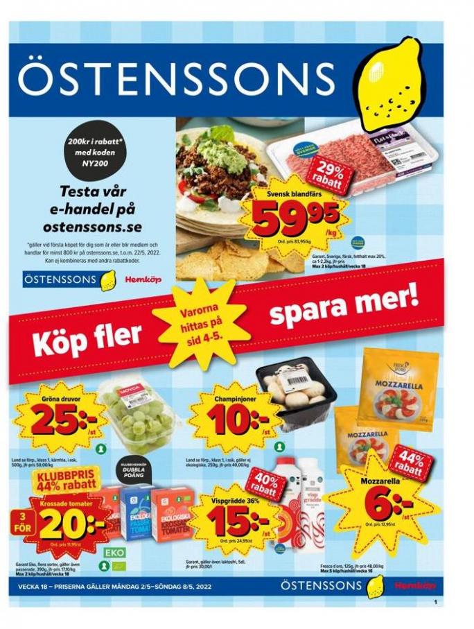 Veckans Erbjudanden Östenssons. Östenssons (2022-05-08-2022-05-08)