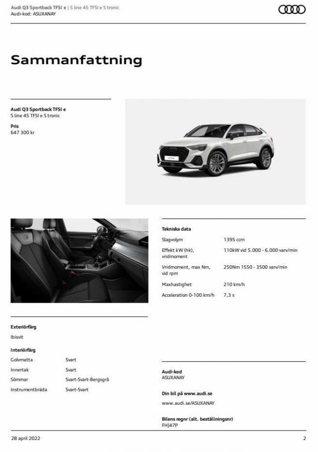 Audi Q3 Sportback TFSI e. Page 2