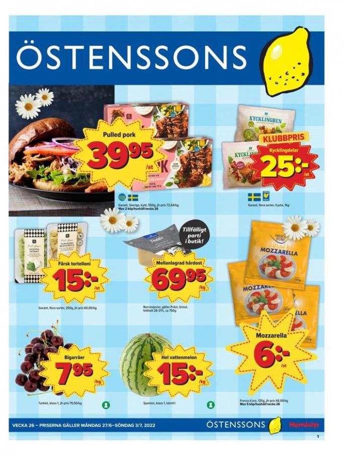 Veckans Erbjudanden Östenssons. Östenssons (2022-07-03-2022-07-03)