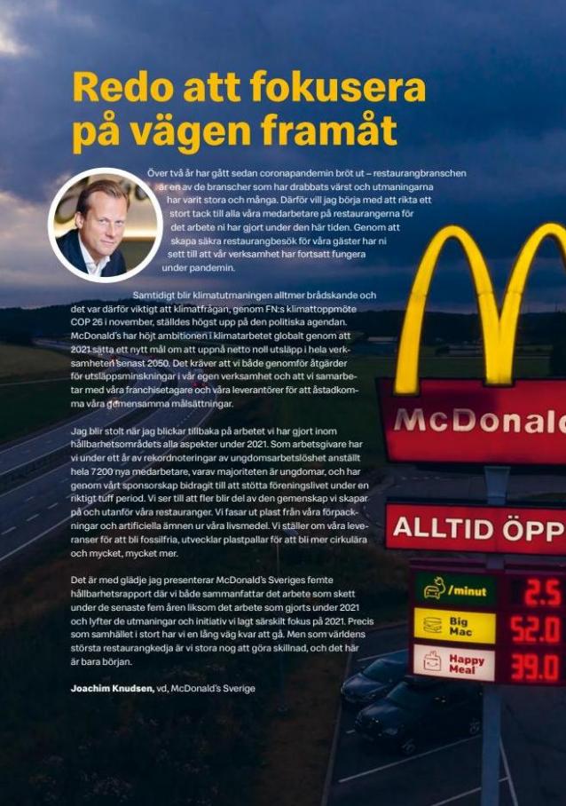 McDonald’s Hållbarhetsrapport 2021. Page 4