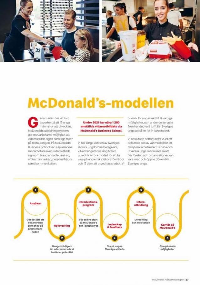McDonald’s Hållbarhetsrapport 2021. Page 27