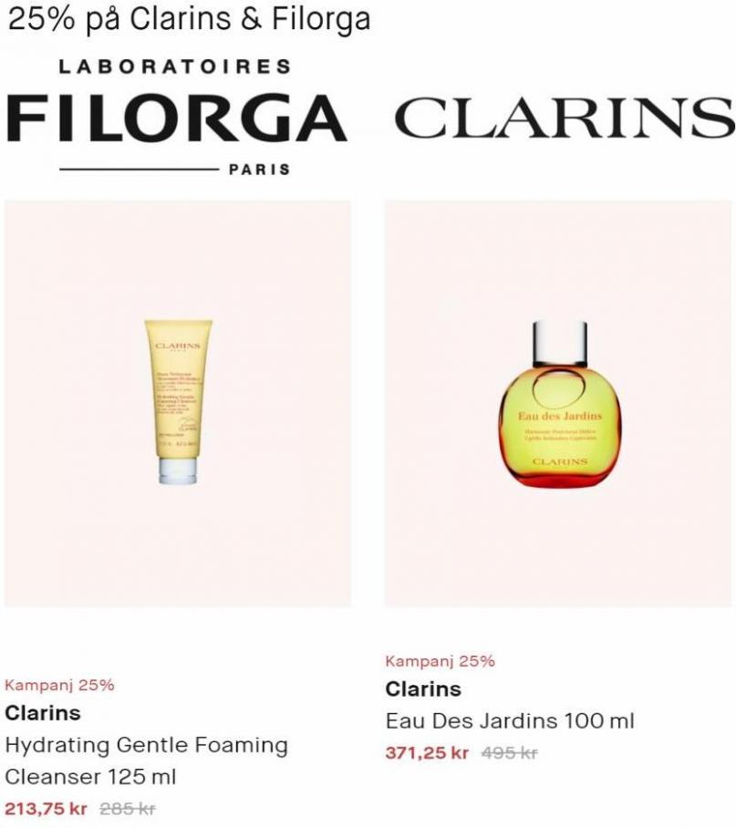 25% på Clarins & Filorga. Page 20