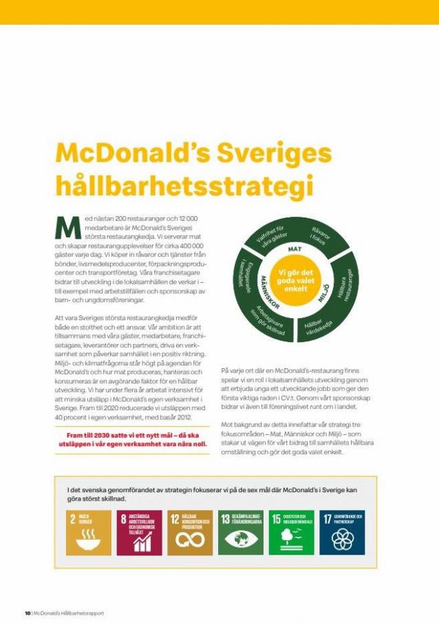 McDonald’s Hållbarhetsrapport 2021. Page 10