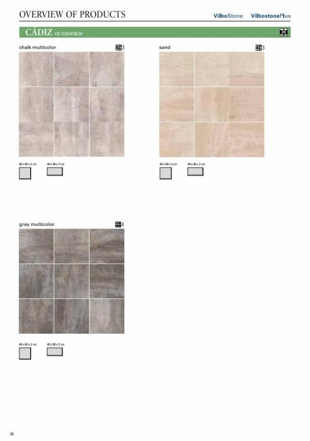Tiles Outdoor areas. Page 76