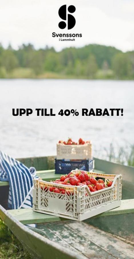 UPP TILL 40% RABATT!. Svenssons i Lammhult (2022-08-08-2022-08-08)