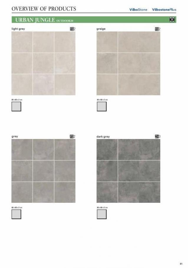 Tiles Outdoor areas. Page 81
