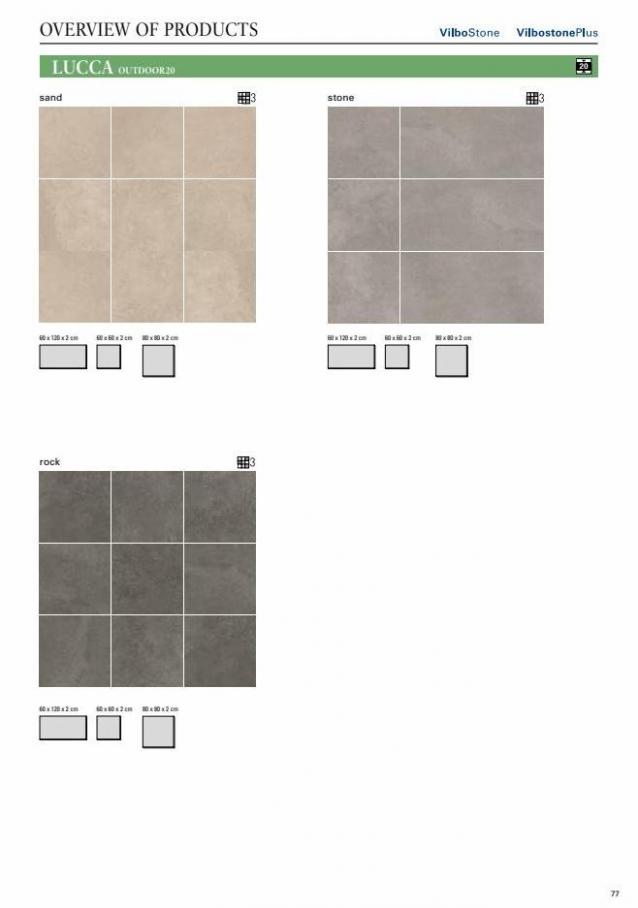 Tiles Outdoor areas. Page 77