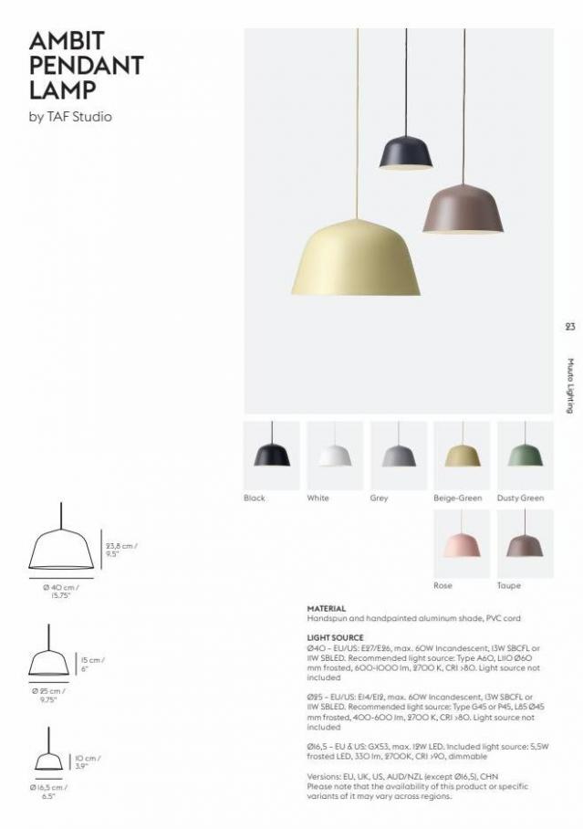 Muuto Lighting Catalog 2022. Page 25