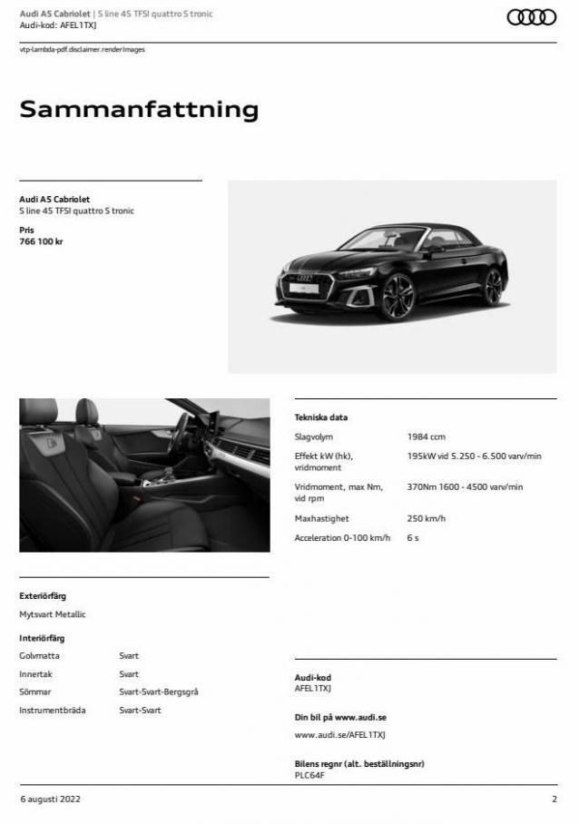 Audi A5 Cabriolet. Page 2