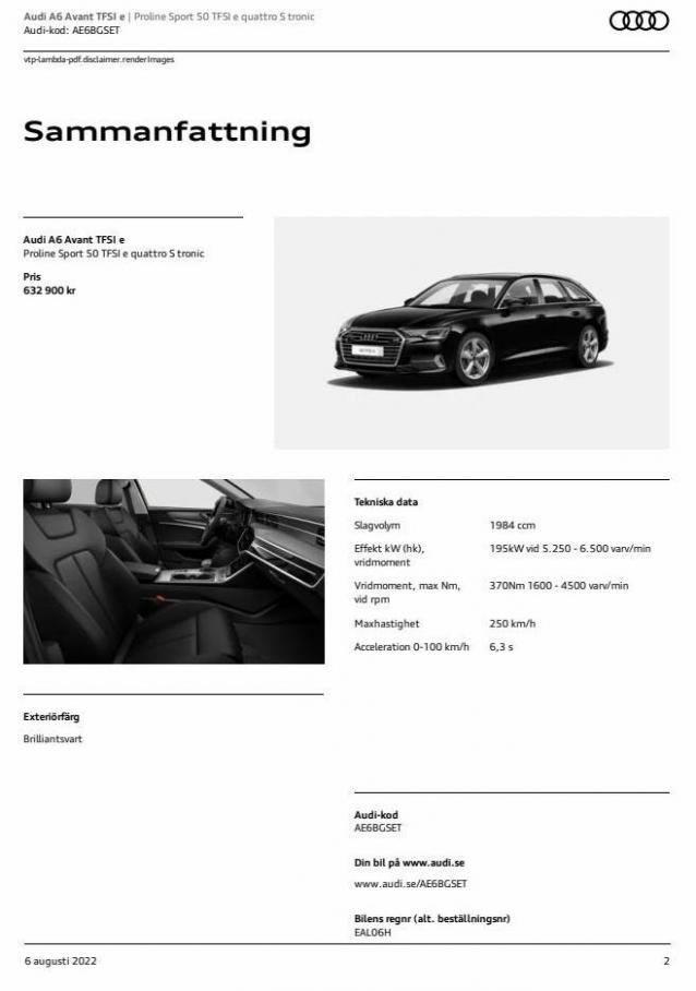Audi A6 Avant TFSI e. Page 2