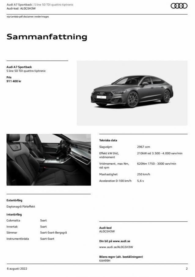 Audi A7 Sportback. Page 2
