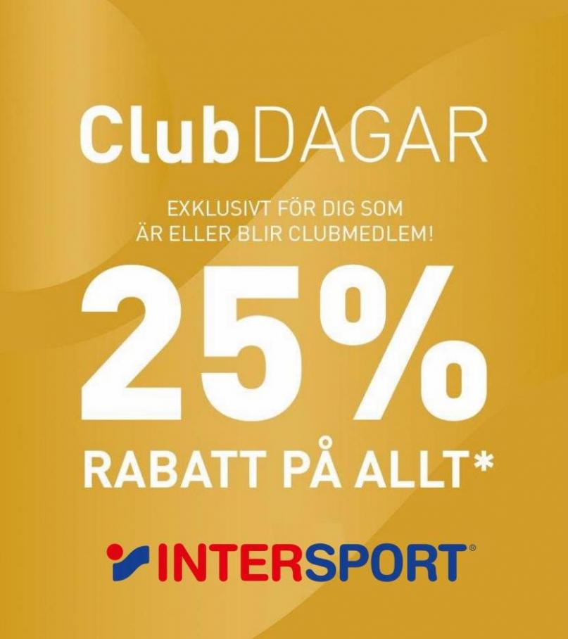 Club Dagar - 25% rabatt på ALLT. Intersport (2022-10-02-2022-10-02)