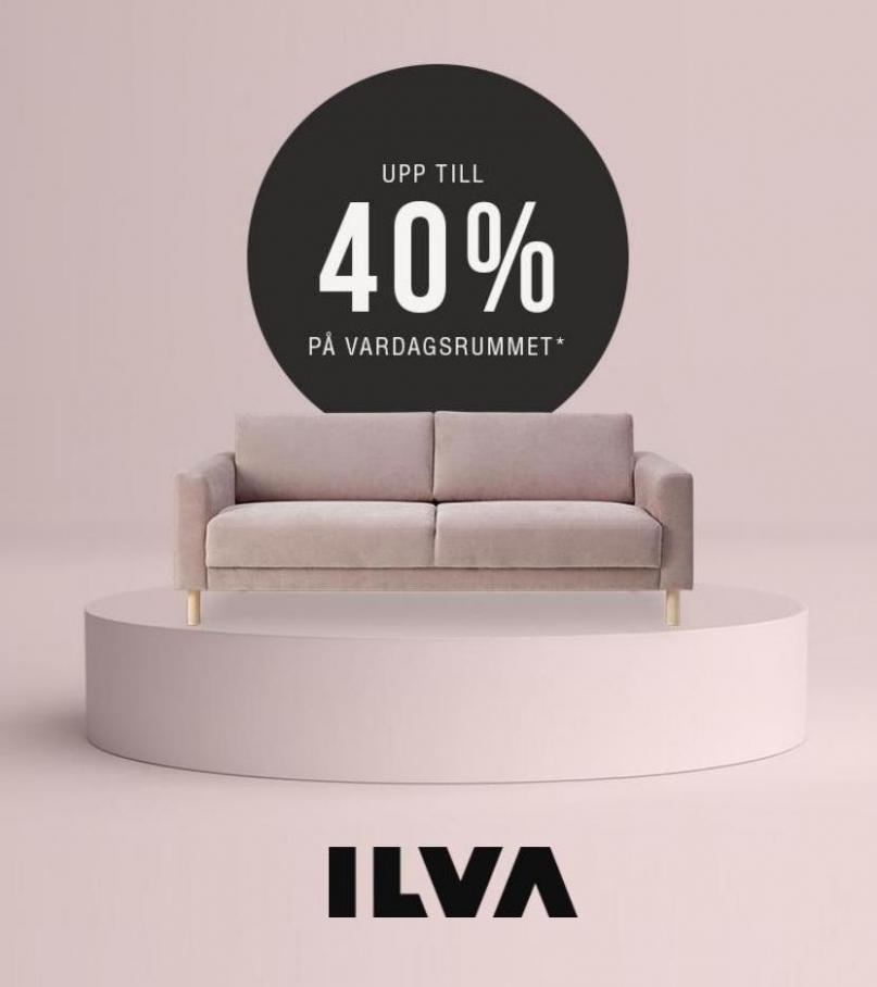 Få upp till 40% på möblerna till ditt vardagsrum. ILVA (2022-10-08-2022-10-08)