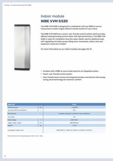Nibe Air Source Heat Pumps. Page 16