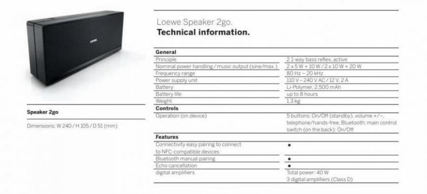 Loewe Speaker2go. Page 20