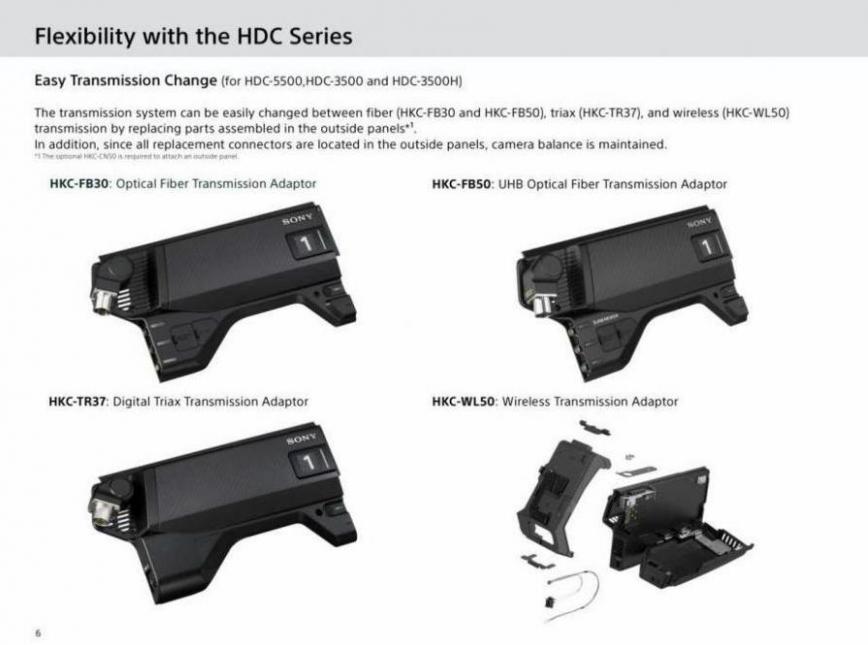 Sony HDC Series. Page 6
