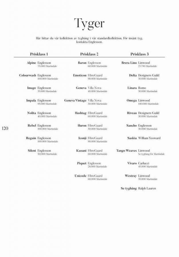 Englesson Katalog Möbler 2023. Page 120