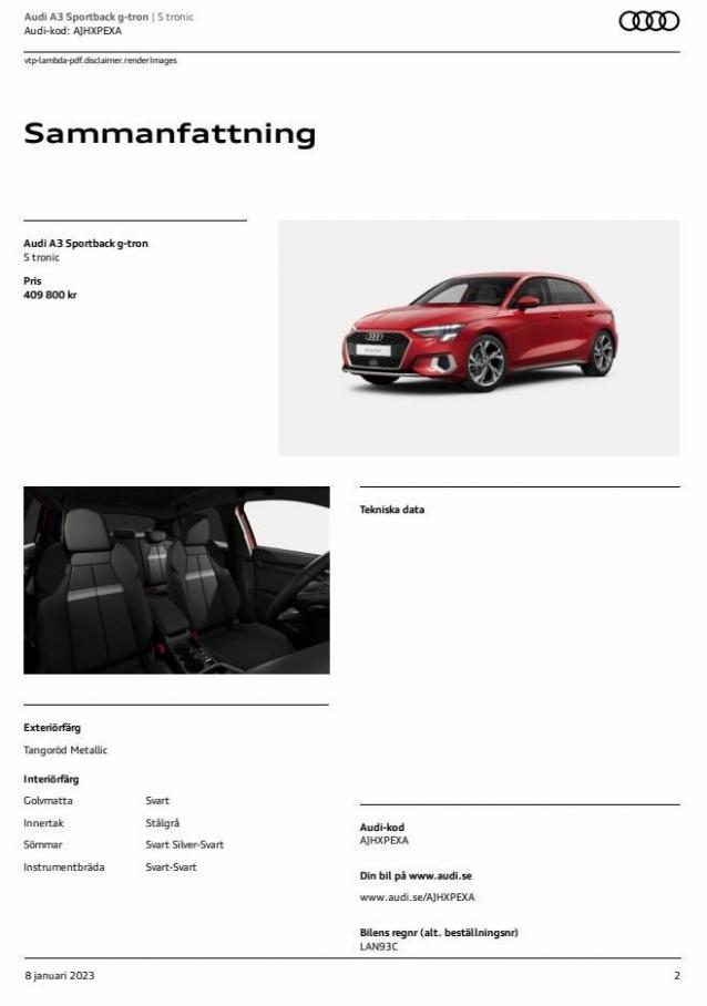 Audi A3 Sportback g-tron. Page 2