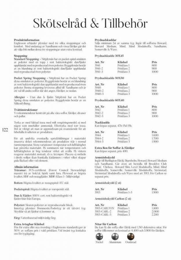 Englesson Katalog Möbler 2023. Page 122