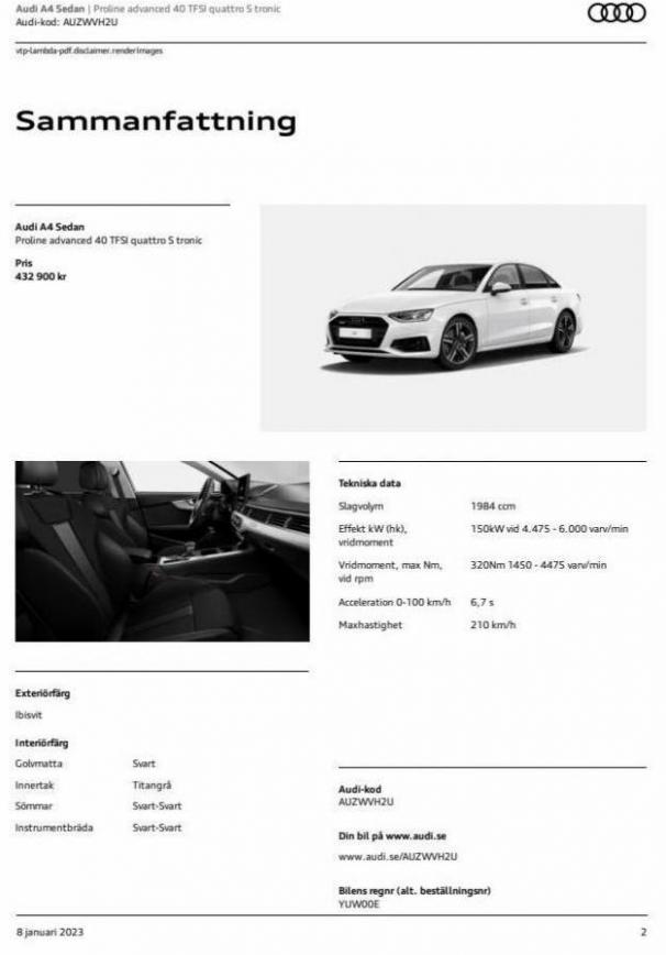 Audi A4 Sedan. Page 2