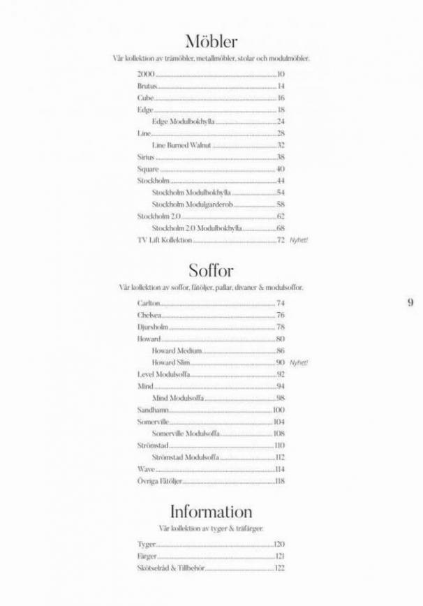 Englesson Katalog Möbler 2023. Page 9