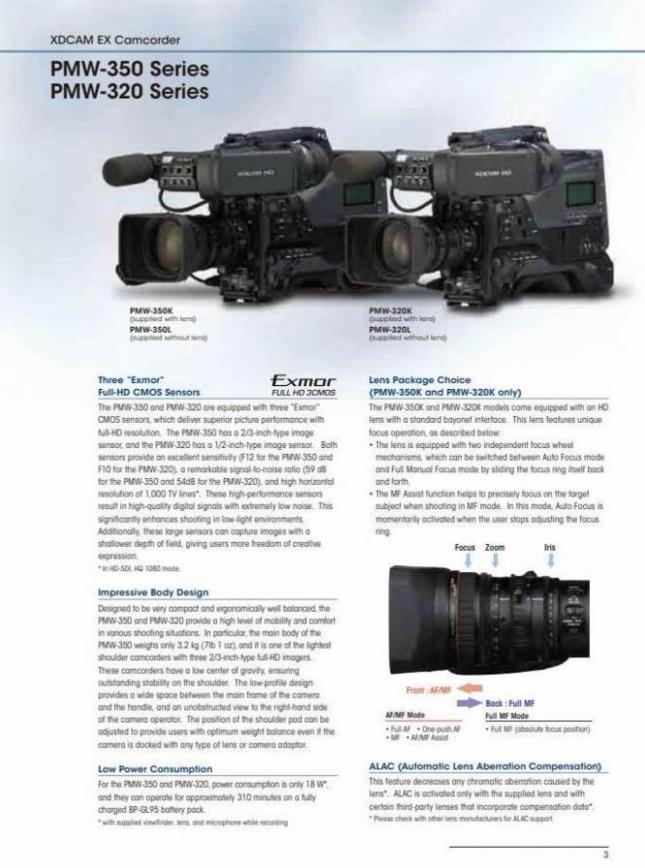 Sony PMW 350 Series. Page 3