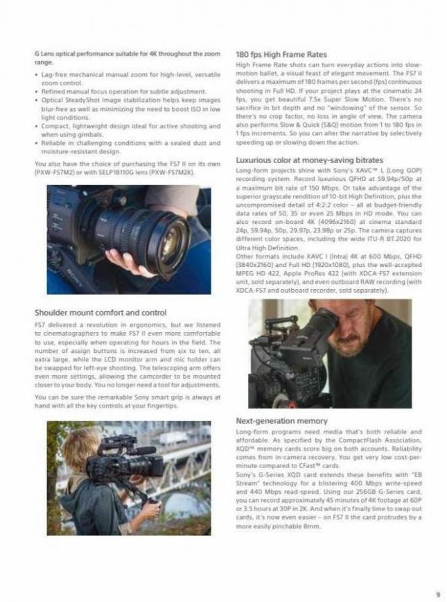 Sony Professional Camcorder Family. Page 9