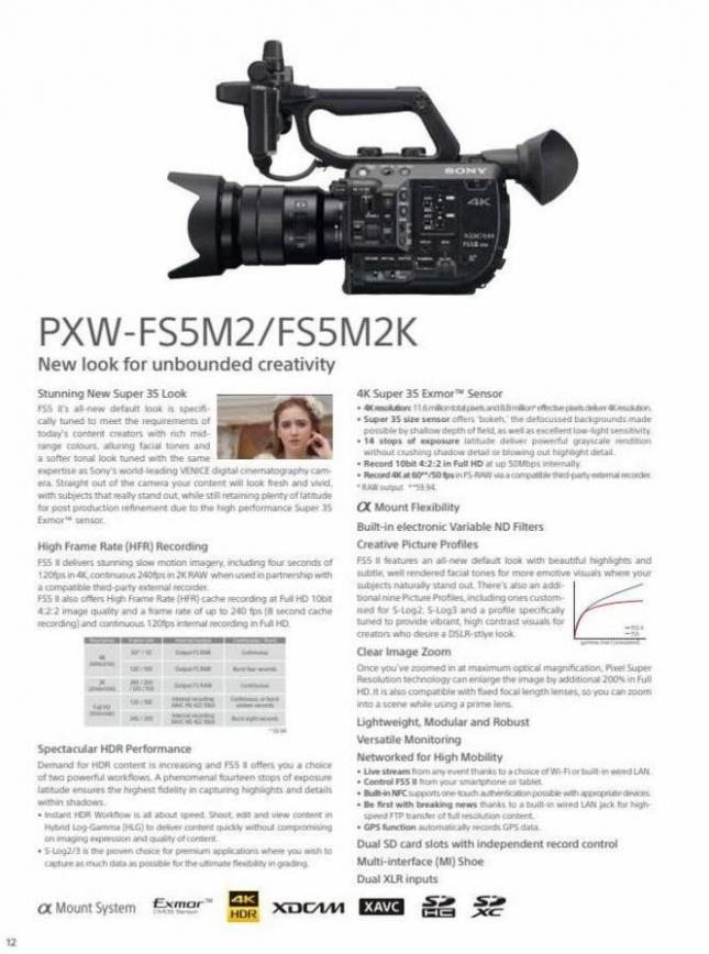 Sony Professional Camcorder Family. Page 12