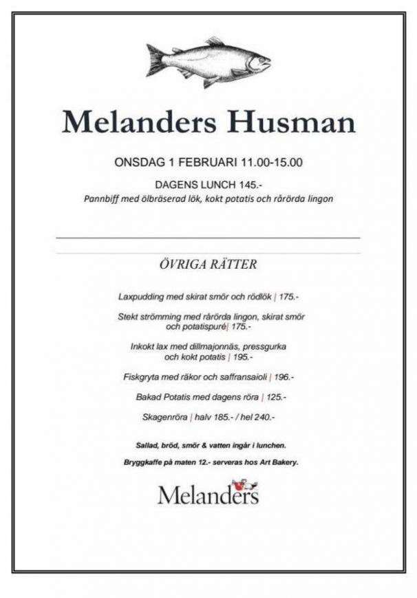 Melanders Meny Brasserie. Melanders (2023-04-17-2023-04-17)