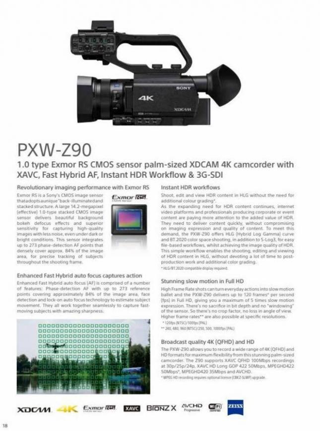 Sony Professional Camcorder Family. Page 18