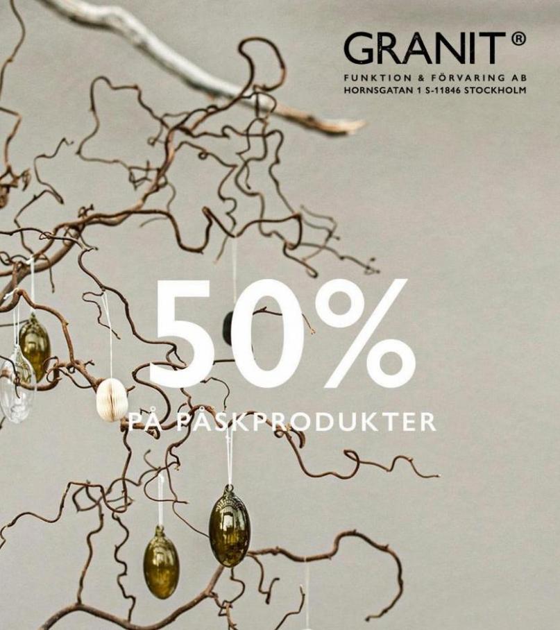 50% på Påaskprodukter. Granit (2023-04-17-2023-04-17)
