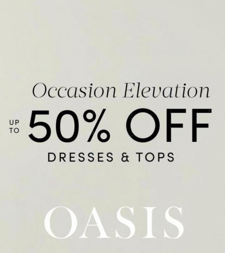 Up to 50% Off Dresses & Tops. Oasis (2023-07-26-2023-07-26)
