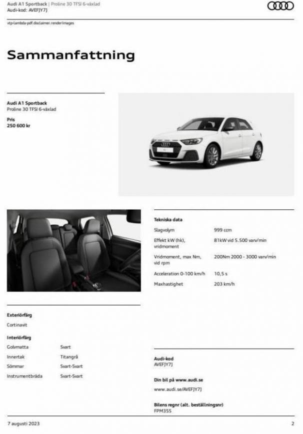 Audi A1 Sportback. Page 2