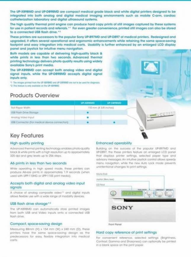 Sony Hybrid & Digital Graphic Printer. Page 2