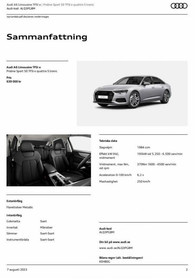 Audi A6 Sedan TFSI e. Page 2