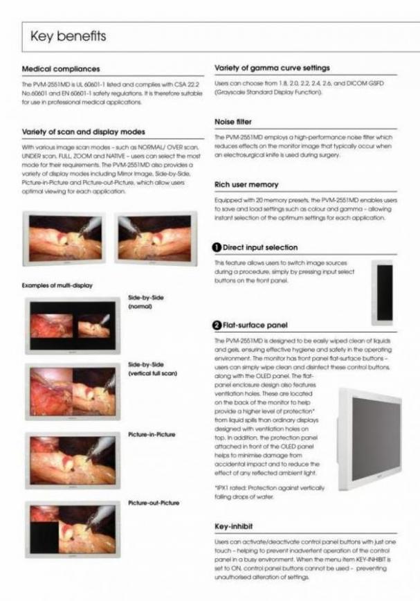 Sony OLED Medical Monitor. Page 4