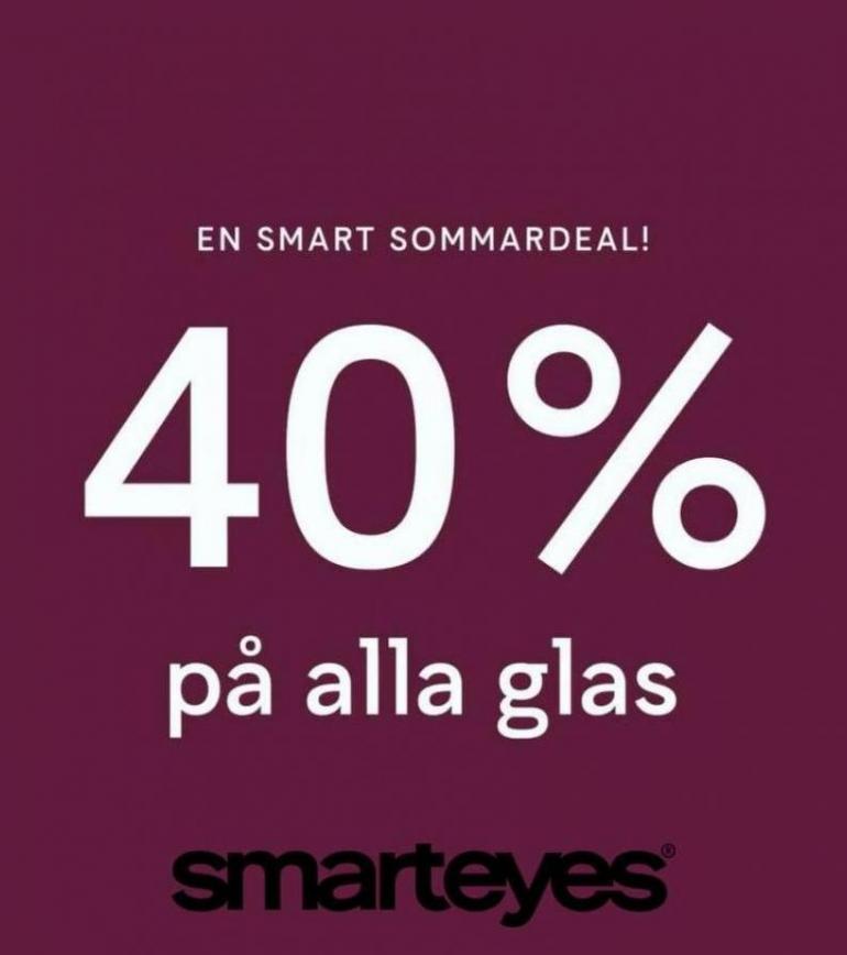 smarteyes 40% på alla glas. smarteyes (2023-08-26-2023-08-26)