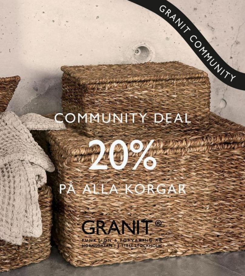 Community Deal 20% på alla korgar. Granit (2023-10-23-2023-10-23)