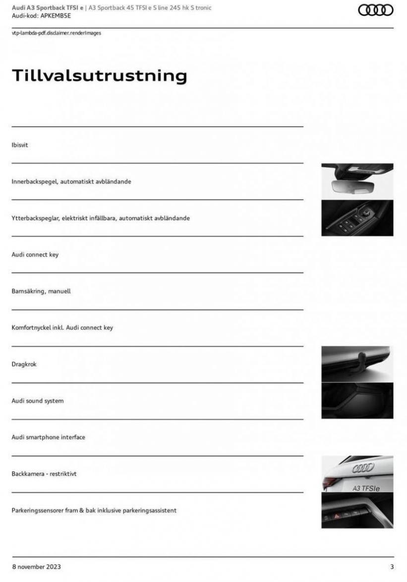 Audi A3 Sportback TFSI e. Page 3