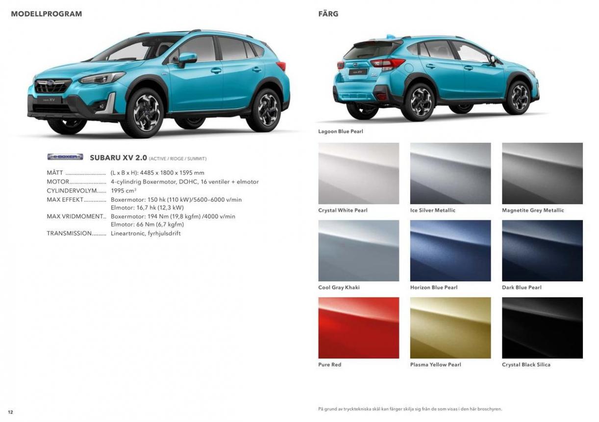 Subaru reklamblad. Page 12