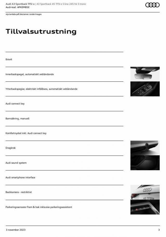 Audi A3 Sportback TFSI e. Page 3