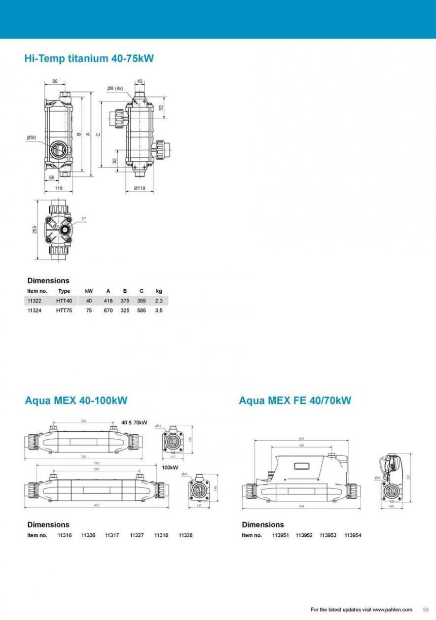 Pahlen Product Catalogue. Page 59