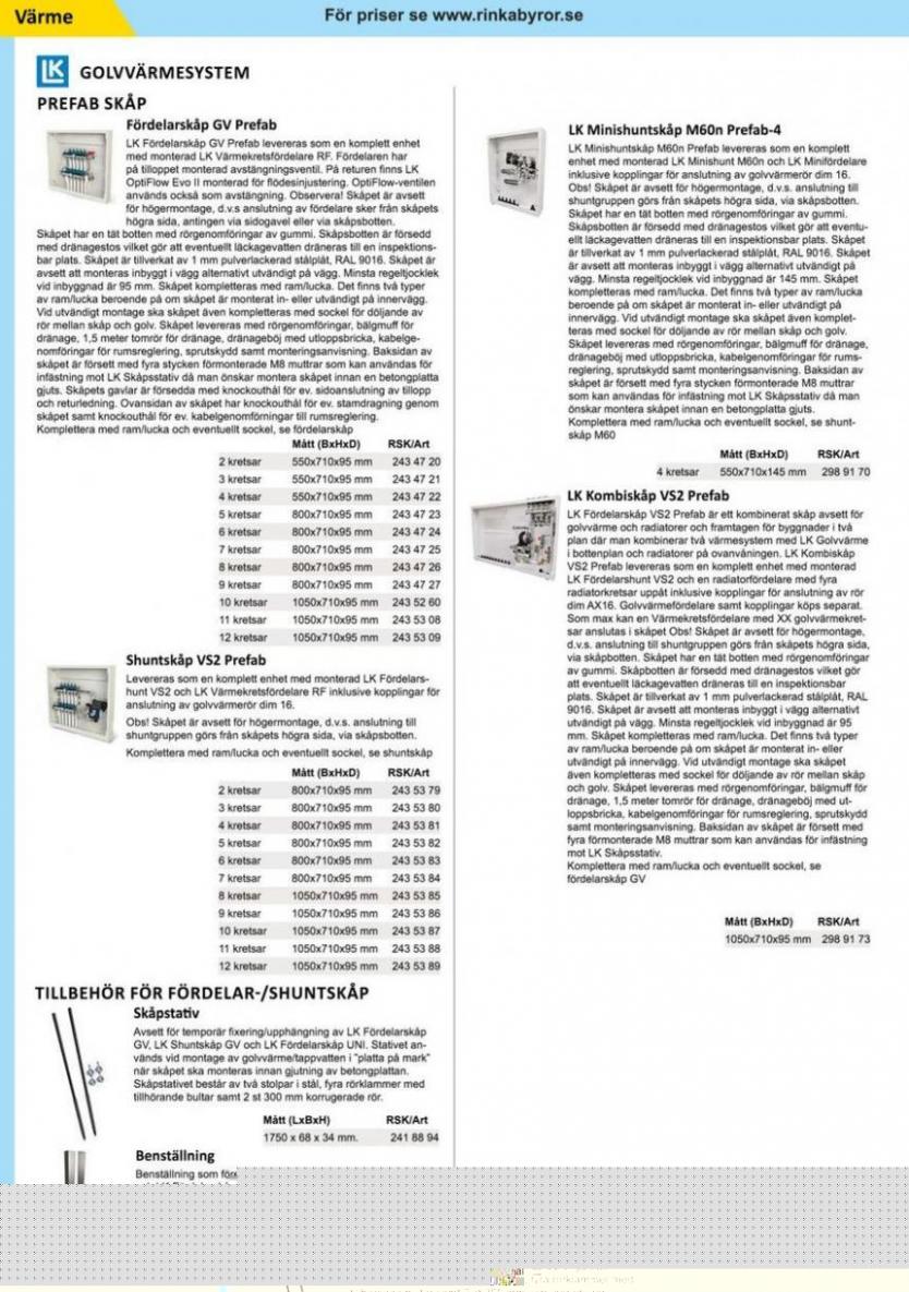 Rinkaby Rör Erbjudande Postorderkatalog 37. Page 20