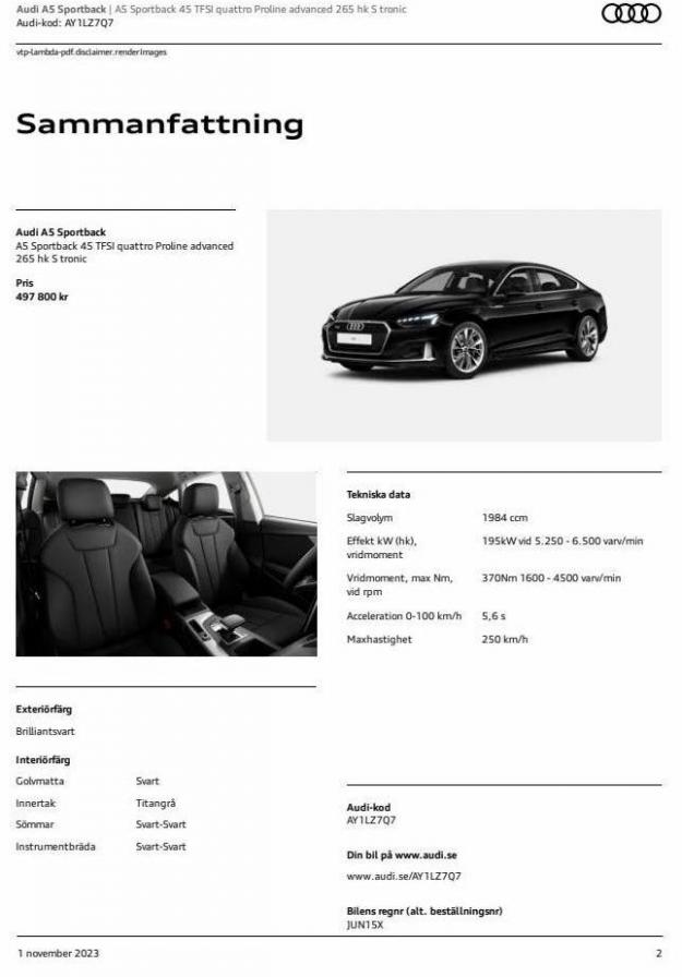 Audi A5 Sportback. Page 2