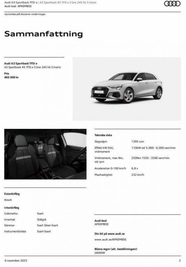 Audi A3 Sportback TFSI e. Page 2