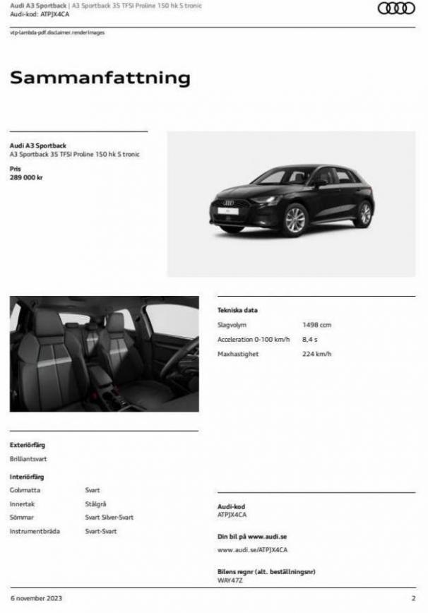 Audi A3 Sportback. Page 2