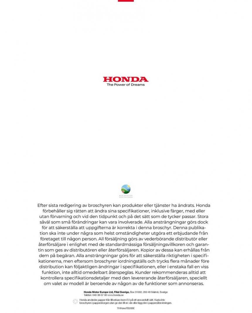 Honda e Tillbehör. Page 28