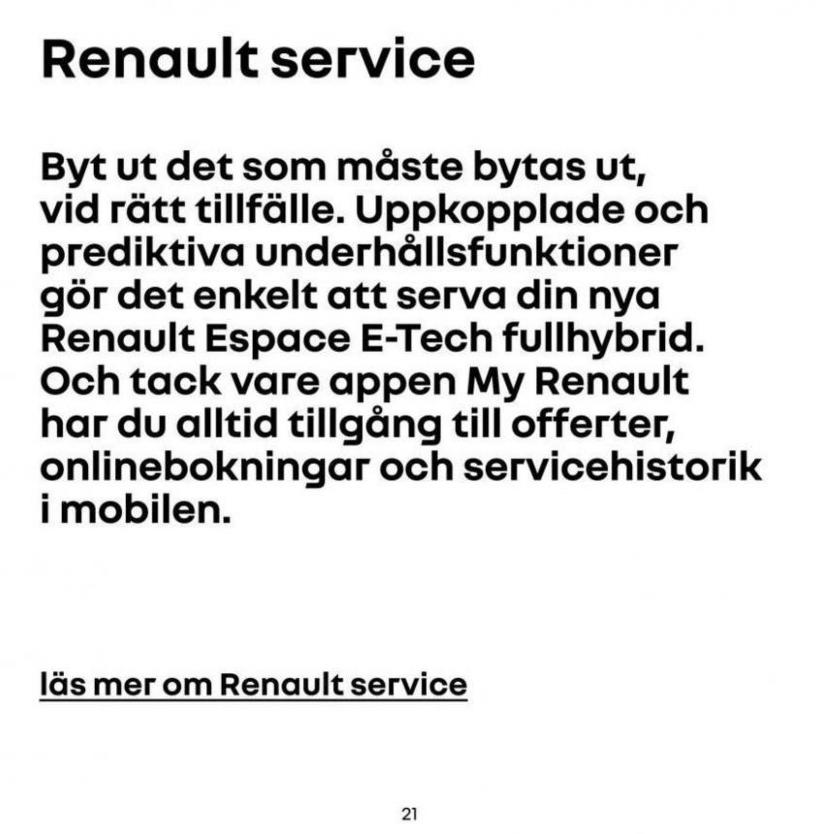 Renault espace broschyr .. Page 21