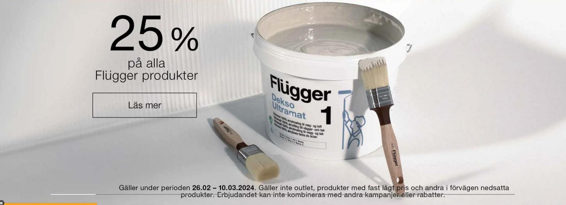 25% på alla flügger produkter !. Flügger Färg (2024-03-10-2024-03-10)
