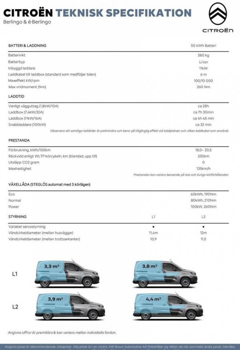 Citroën NYA BERLINGO & ë-BERLINGO TRANSPORTBIL. Page 8